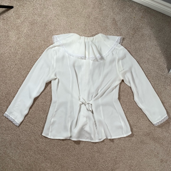 Lace Button Up Blouse - Picture 2 of 9